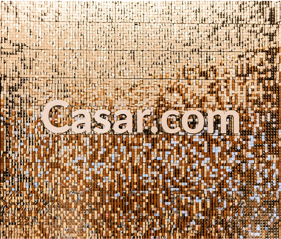 Logo Oficial do Evento Casar.com Logo Casar.com em um fundo com brilhos